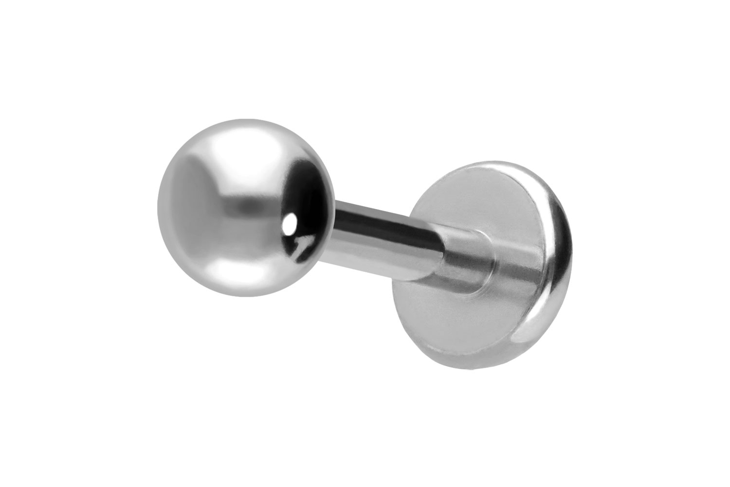 Titan Labret Piercing mit Push Fit